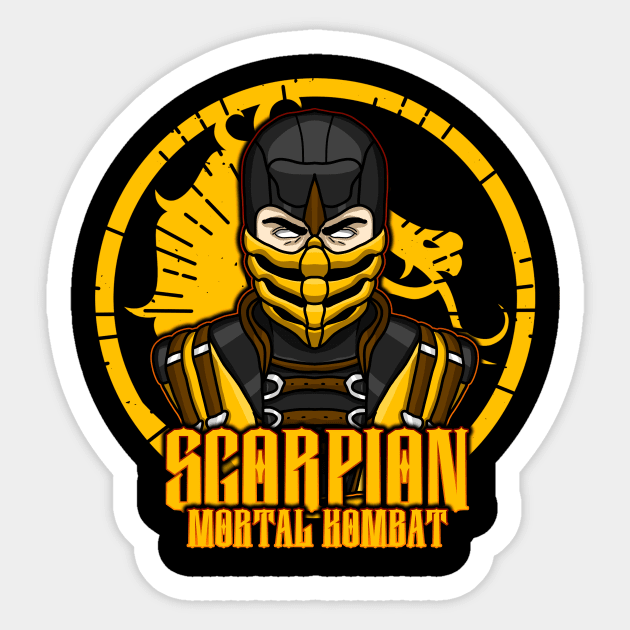 Scorpion (Mortal Kombat) Sticker by Brom Store